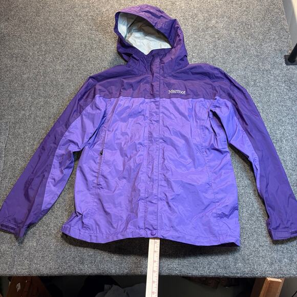 Marmot Jackets & Blazers - Marmot Womens Rain Jacket Large L Purple Two Tone Waterproof Hooded Coat Shell